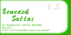 benedek sallai business card